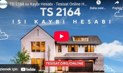 Tesisat Online Hesaplar TS 2164 Isı Kaybı Hesabı