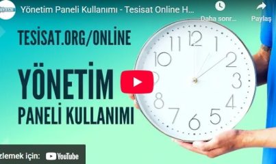 tesisat online yönetim paneli